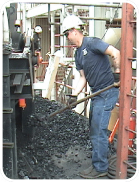 Martin Service Technician installing muliple Martin Air Cannons with new Jet Nozzle.